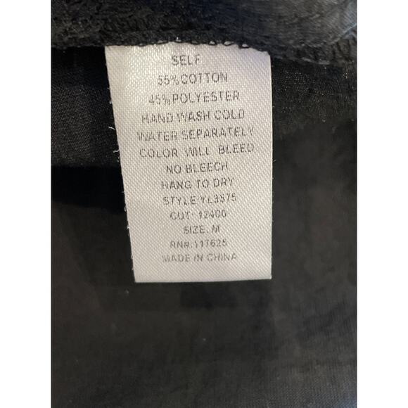 Ya Black Ruffled ButtonUp Summer Tank Romper. Size Medium. - Picture 6 of 6